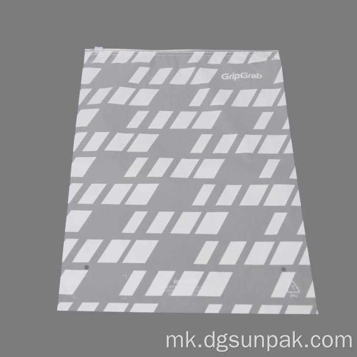 пакување облека матирано Биоразградлива торба со патент